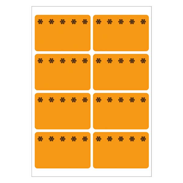 Etiquetas congelador naranja (48 pegatinas) 26x40mm Etiquetas congelador naranja (48 pegatinas) 26x40mm