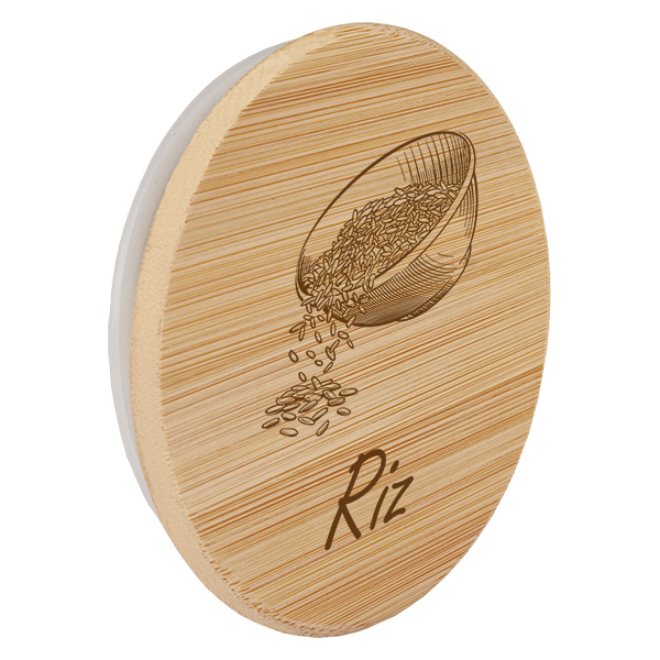 Couvercle en bois "Riz" pour WECK RR100