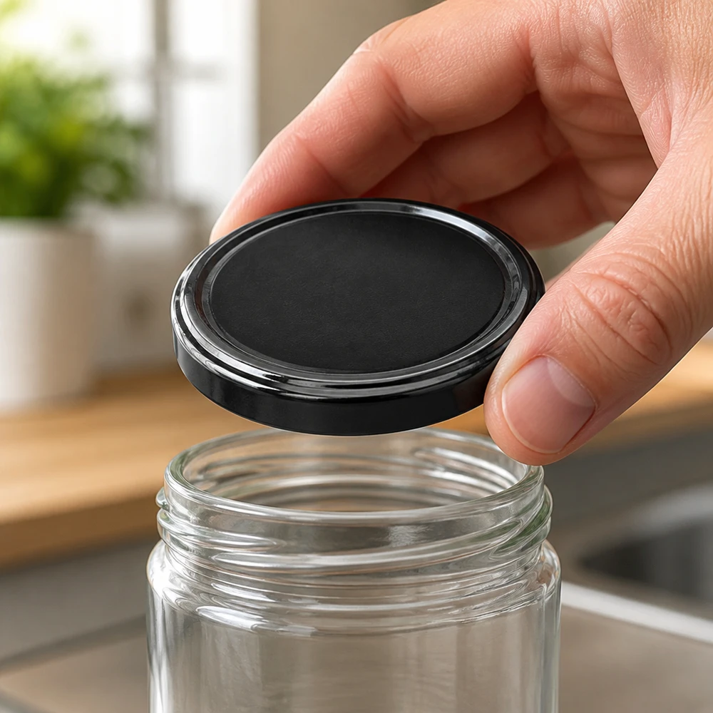 Tapa BasicSeal de 58 mm, negra (TO58) UNiTWIST Tapa BasicSeal de 58 mm, negra, modelo TO58 UNiTWIST, para tarros de cristal transparentes con tapa de rosca. Cocina