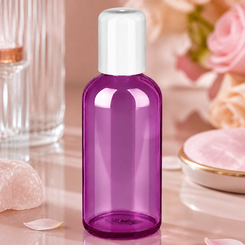 Frasco roll-on transparente PurpleLine de 100 ml con práctico sistema de bola roll-on para fragancias y aceites