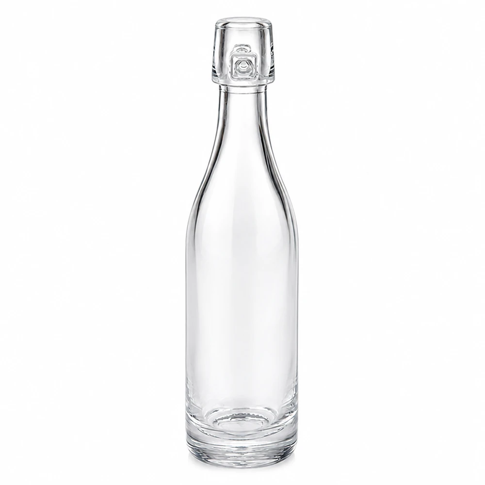 Botella de cristal de 50ml sin tapón basculante UNiTWIST Elegante 50ml Glasflasche mit Bügelverschluss - transparent und vielseitig für Küche, Bar und Haushalt