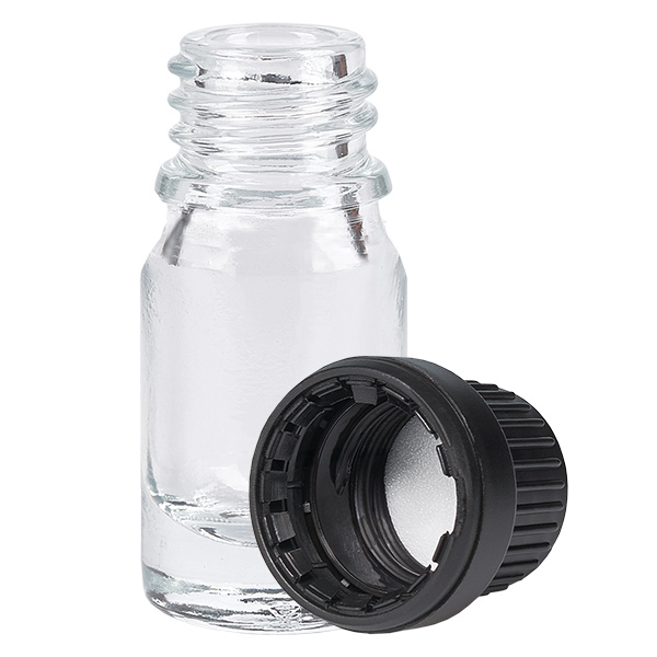Botella 5ml tapón rosca 11mm negro ClearLine UT18/5 Botella 5ml tapón rosca 11mm negro ClearLine UT18/5