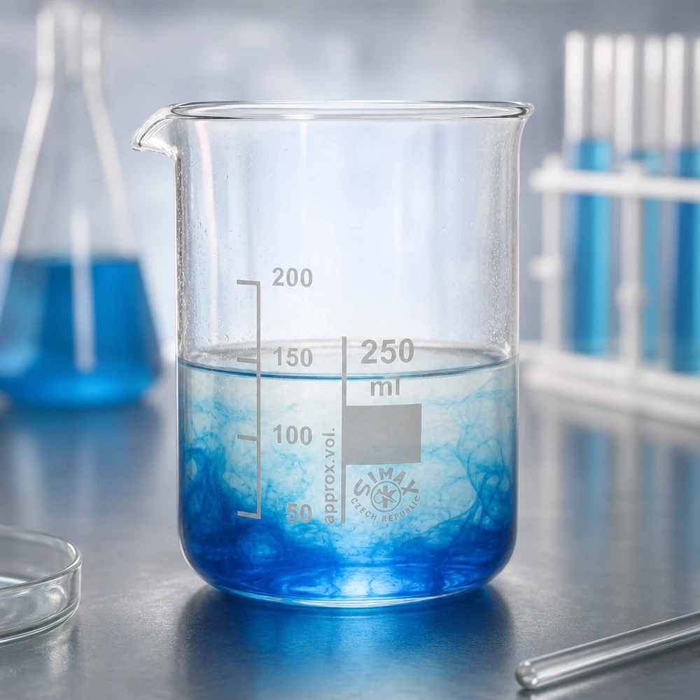 Vaso de precipitados 250ml vidrio borosilicato forma baja Vaso de laboratorio de química 250 ml de vidrio de borosilicato resistente al calor con práctico pico