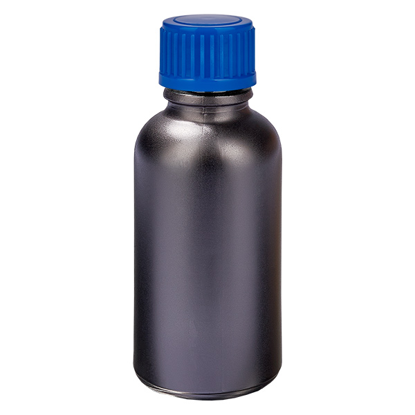 Botella 30ml 11mm tapón rosca azul estándar BlackLine UT18/30 Botella 30ml 11mm tapón rosca azul estándar BlackLine UT18/30