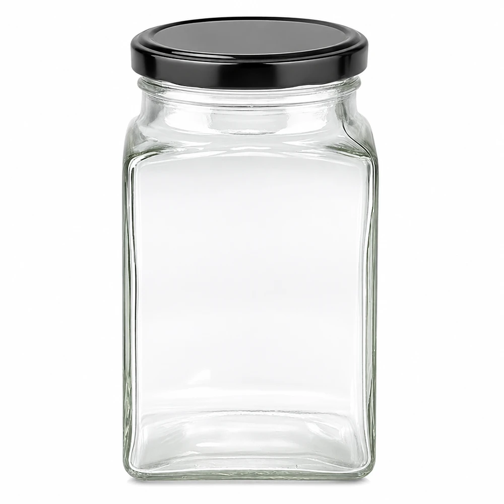 Tarro tetra de 260ml con tapa BasicSeal negra UNiTWIST Tarro tetra de 260ml con tapa BasicSeal negra UNiTWIST