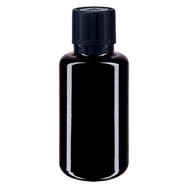 Botella de farmacia violeta 30ml tapón cuentagotas anillo vertedor 1mm negro símbolo inviolable a prueba de niños tapón inviolable Botella de farmacia violeta 30ml tapón cuentagotas anillo vertedor 1mm negro símbolo inviolable a prueba de niños tapón inviolable