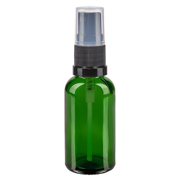 Botella de farmacia verde 30ml pulverizador negro Botella de farmacia verde 30ml pulverizador negro
