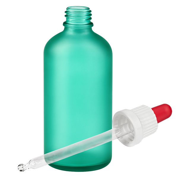 Frasco pipeta 100ml blanco/rojo cierre inviolable GreenLine UT18/100 Frasco pipeta 100ml blanco/rojo cierre inviolable GreenLine UT18/100
