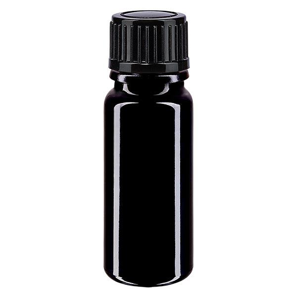Botella de farmacia violeta 10ml tapón cuentagotas 1mm negro estándar Botella de farmacia violeta 10ml tapón cuentagotas 1mm negro estándar