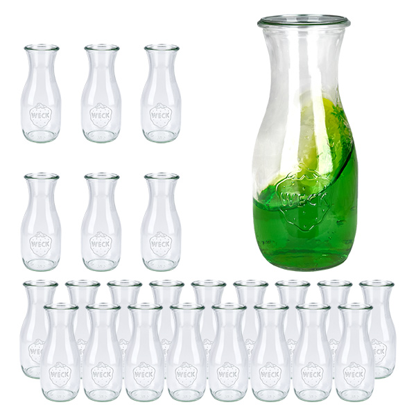 24er Set Weck Gläser 530ml Saftflasche 24er Set Weck Gläser 530ml Saftflasche
