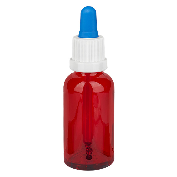 Frasco pipeta 30ml blanco/azul tapón inviolable RedLine UT18/30 Frasco pipeta 30ml blanco/azul tapón inviolable RedLine UT18/30