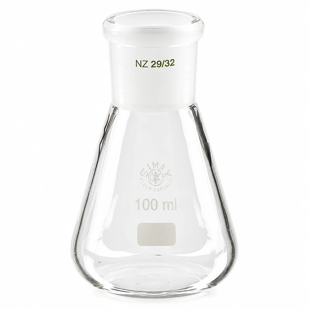 Matraz Erlenmeyer de 100 ml con junta esmerilada estándar (29/32)