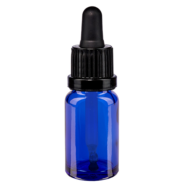 Frasco pipeta 10 ml con cierre inviolable negro BlueLine UT18/10