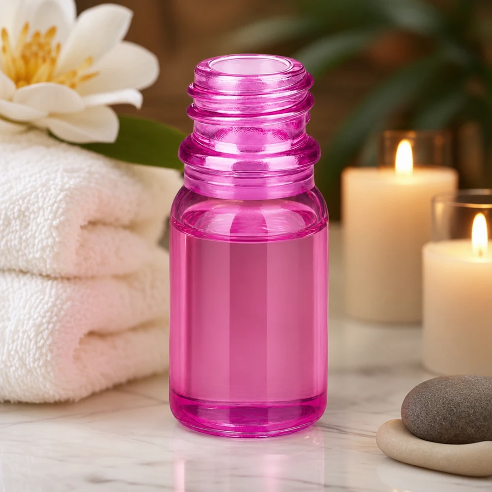 Botella de vidrio PurpleLine UT18/5 de 5 ml de alta calidad con práctica rosca UNiTWIST en elegante color rosa