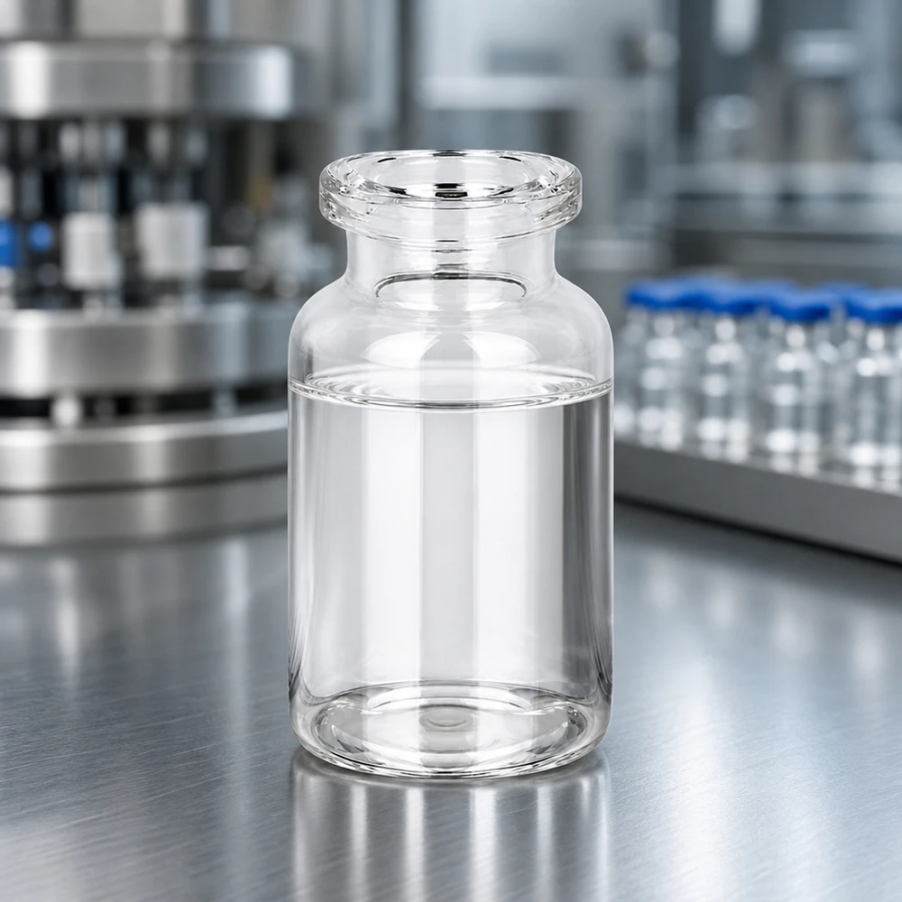 Frasco de inyección de vidrio transparente 10ml 10ml Injektionsflasche Klarglas mit glatter Außenwand und verstärktem Boden für Druckbelastung