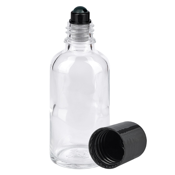 Frasco roll-on 50ml negro tapón estándar ClearLine UT18/50 Frasco roll-on 50ml negro tapón estándar ClearLine UT18/50