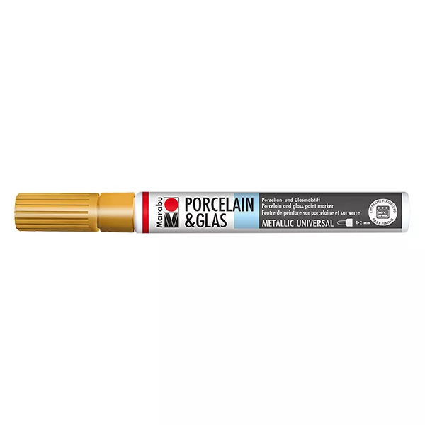 Lápiz de color dorado 1-2 mm para vidrio/porcelana