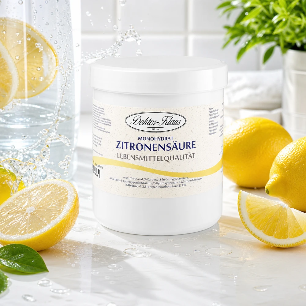 Ácido cítrico Doktor-Klaus 500g alternativa de limpieza ecológica con cítricos frescos