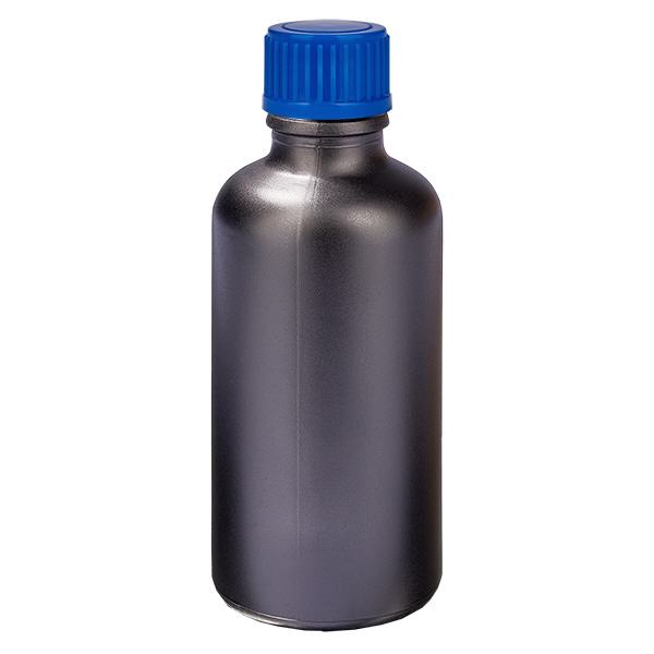 Botella 50ml 11mm tapón rosca azul estándar BlackLine UT18/50 Botella 50ml 11mm tapón rosca azul estándar BlackLine UT18/50