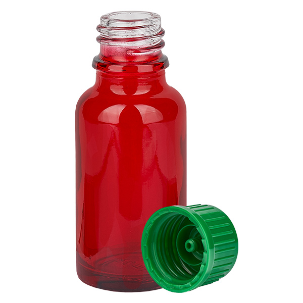 Botella 20ml 11mm tapón rosca verde estándar RedLine UT18/20 Botella 20ml 11mm tapón rosca verde estándar RedLine UT18/20
