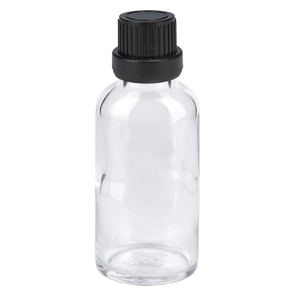 Botella 30ml 11mm tapón rosca negro inviolable ClearLine UT18/30 Botella 30ml 11mm tapón rosca negro inviolable ClearLine UT18/30