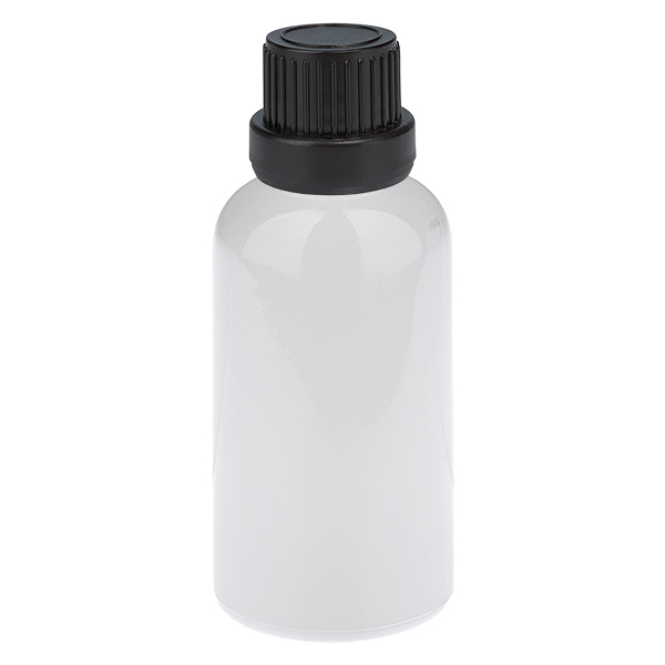 Frasco cuentagotas de 30 ml, 2 mm, negro, tapón de seguridad WhiteLine UT18/30 Frasco cuentagotas de 30 ml, 2 mm, negro, tapón de seguridad WhiteLine UT18/30