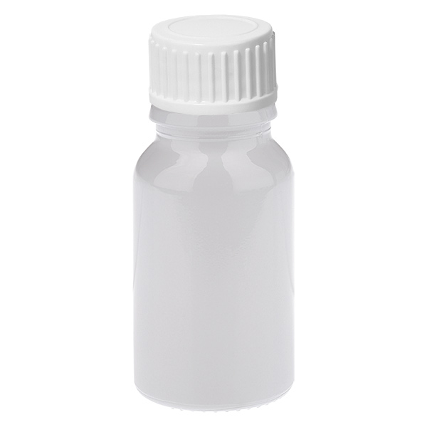 Frasco con pincel de 10 ml, blanco, tapón estándar WhiteLine UT18/10