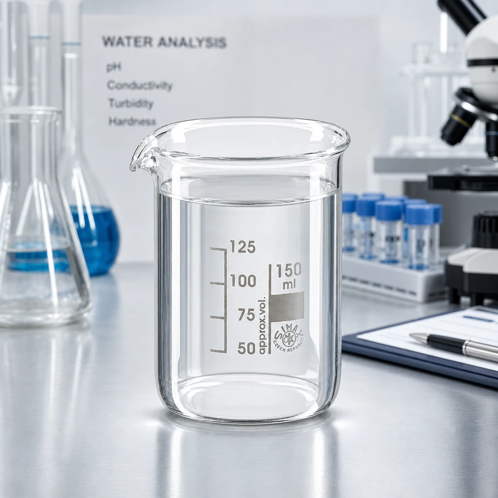 Vaso de laboratorio transparente de 150 ml de robusto vidrio de borosilicato con indicador de volumen transparente