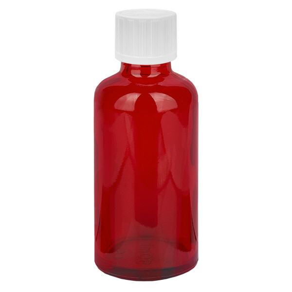 Botella 50ml 11mm tapón rosca blanco cierre inviolable RedLine UT18/50 Botella 50ml 11mm tapón rosca blanco cierre inviolable RedLine UT18/50