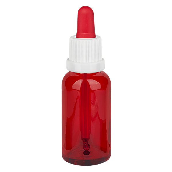 Frasco pipeta 30ml blanco/rojo cierre inviolable RedLine UT18/30 Frasco pipeta 30ml blanco/rojo cierre inviolable RedLine UT18/30