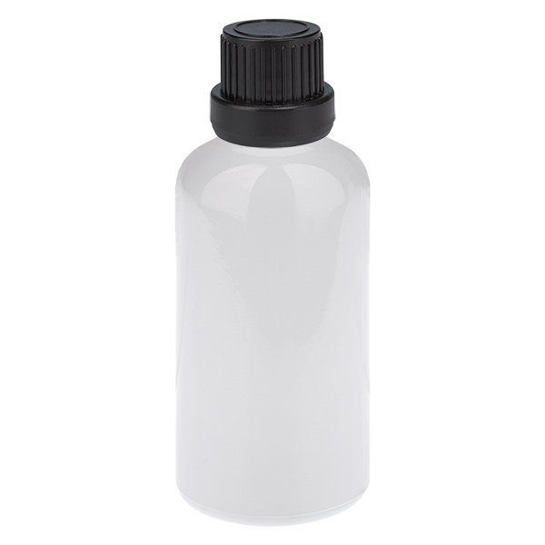 Frasco cuentagotas de 50 ml, 2 mm, negro, cierre de seguridad WhiteLine UT18/50 Frasco cuentagotas de 50 ml, 2 mm, negro, cierre de seguridad WhiteLine UT18/50