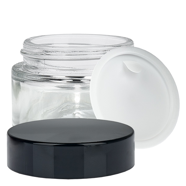 Tarro de cristal 30ml transparente con tapa insertable UNiTWIST