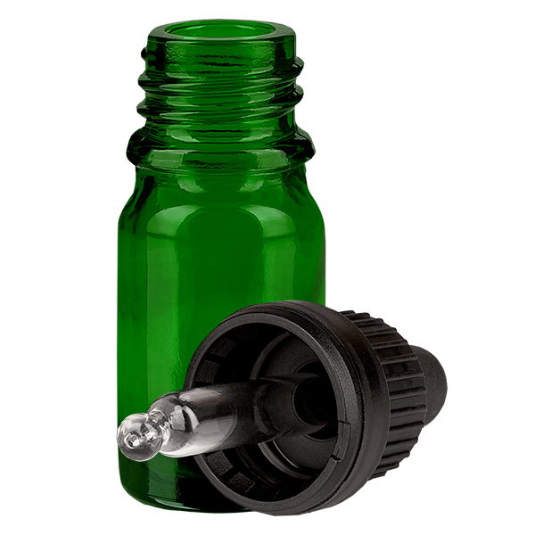 Frasco pipeta 5ml cierre inviolable negro GreenLine UT18/5