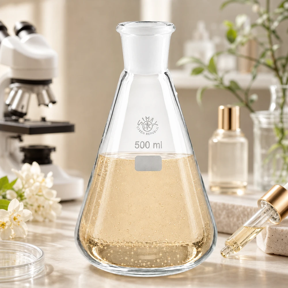Matraz Erlenmeyer 500ml con junta esmerilada estándar (29/32) Matraz Erlenmeyer transparente de 500 ml con panza ancha y cuello estrecho NS 29/32