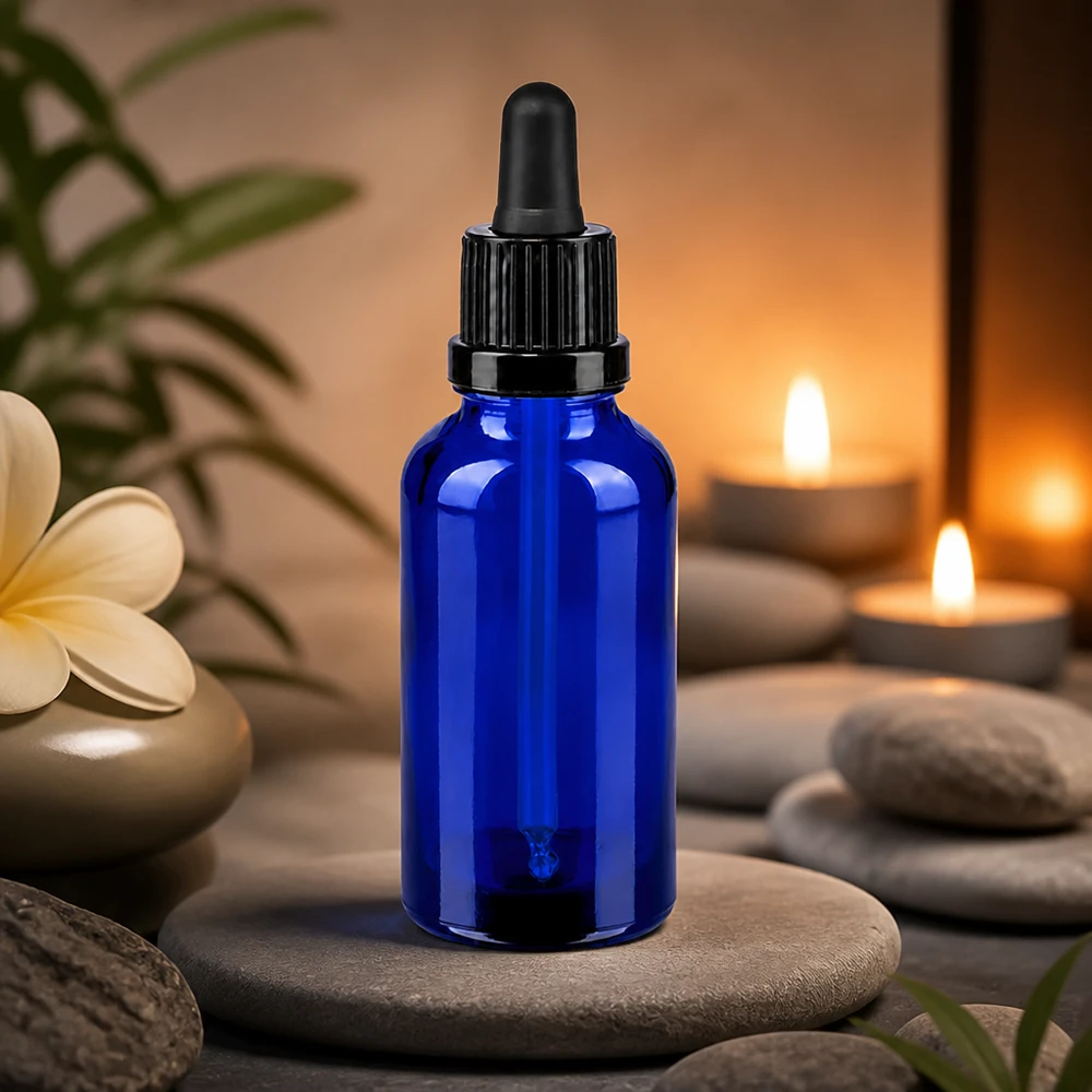 Frasco pipeta 30ml cierre inviolable negro BlueLine UT18/30 Pipeta compacta de 30 ml BlueLine UT18/30 ideal para cosmética y naturopatía
