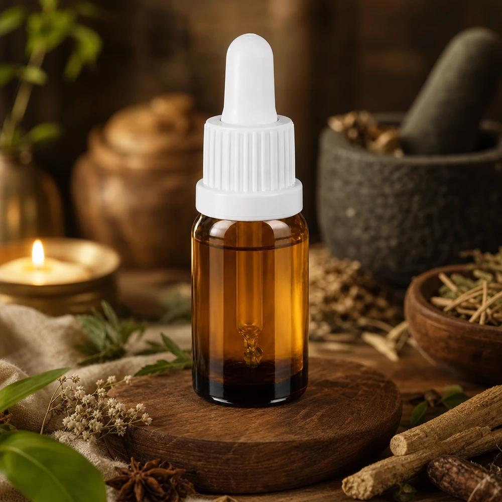 Frasco pipeta 10ml blanco cierre inviolable BrownLine UT18/10 Frasco pipeta 10ml BrownLine con pipeta blanca para remedios naturales y aromaterapia