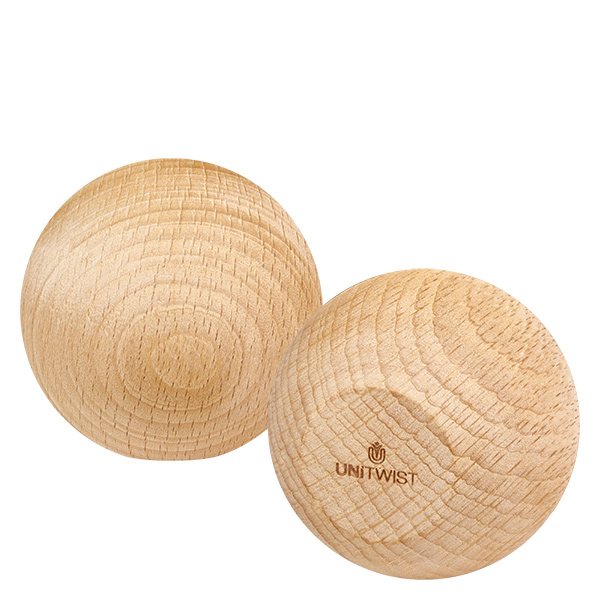 Bola de madera UNiTWIST (haya) para WECK RR60 UNiTWIST bola de madera de haya WECK RR60 tapa dos bolas de madera natural con logotipo de la marca