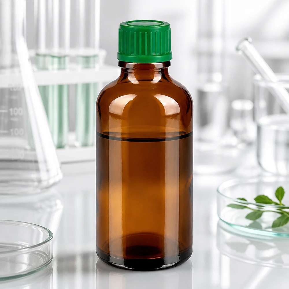 Botella de 50 ml con tapón de rosca verde de 11 mm Estándar BrownLine UT18/50 Frasco de laboratorio de 50 ml de vidrio ámbar con protección UV y tapón de rosca verde UT18