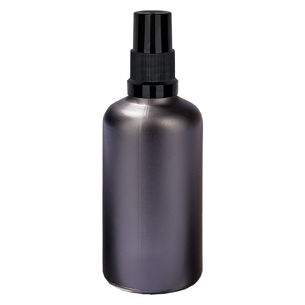 Frasco pulverizador de 100 ml negro Tapón estándar BlackLine UT18/100 Frasco pulverizador de 100 ml negro Tapón estándar BlackLine UT18/100