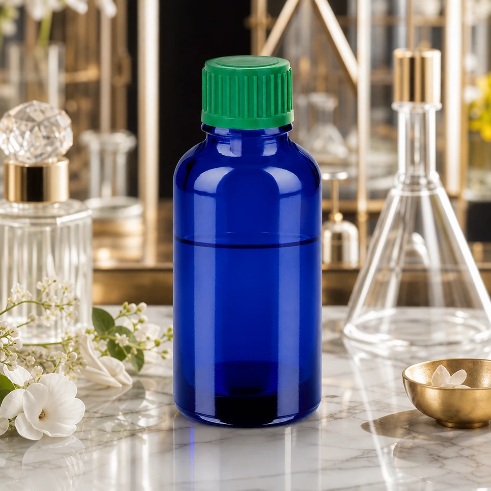 Frasco cuentagotas de 30 ml 0,8 mm verde Cierre estándar BlueLine UT18/30 Pequeño frasco cuentagotas de 30 ml de vidrio resistente para una aplicación precisa de los aceites esenciales