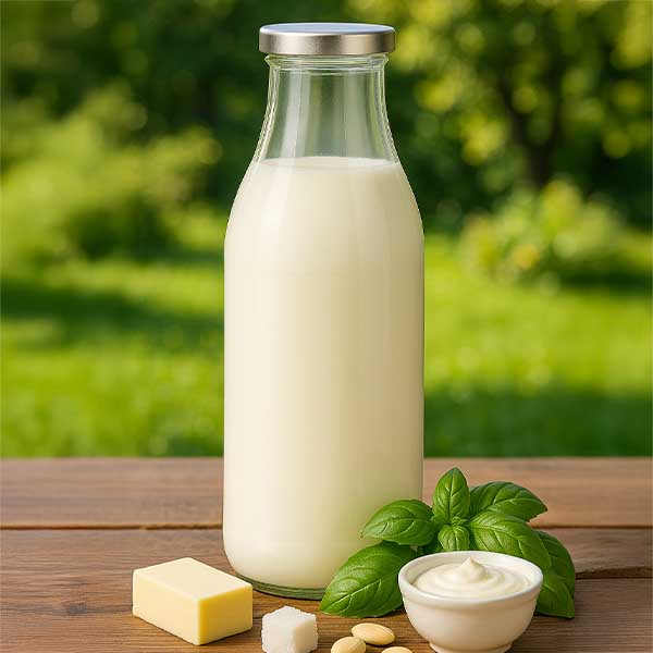 Botella de vidrio de 1000 ml + tapa BasicSeal plateada UNiTWIST