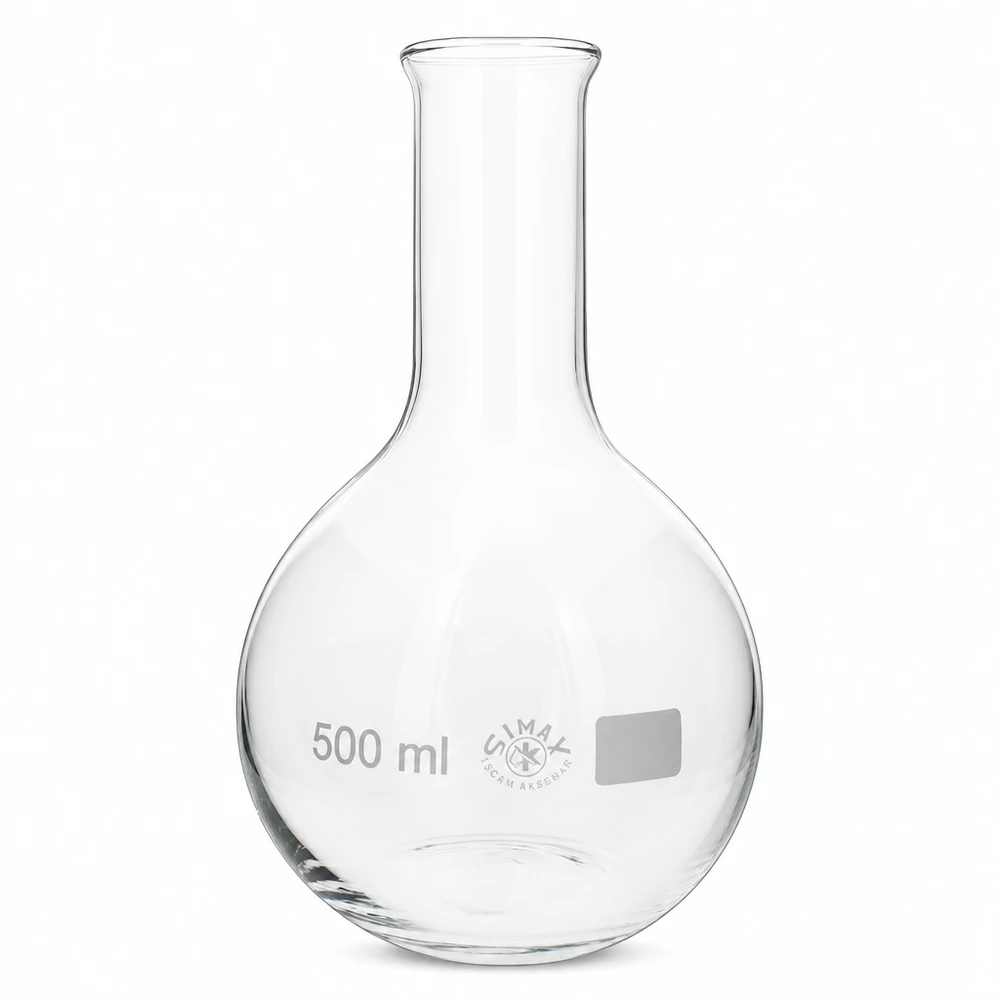 Matraz Erguido 500ml cuello estrecho Matraz Erlenmeyer 500ml cuello estrecho de vidrio transparente para laboratorio y química