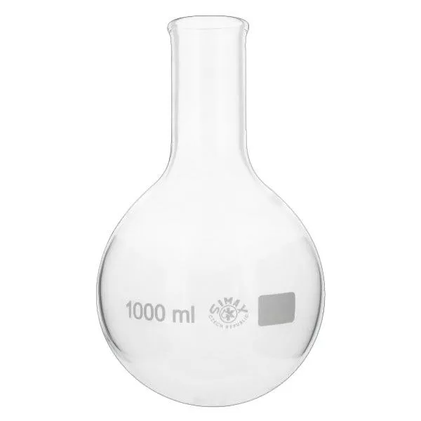 Matraz fondo redondo 1000ml cuello estrecho