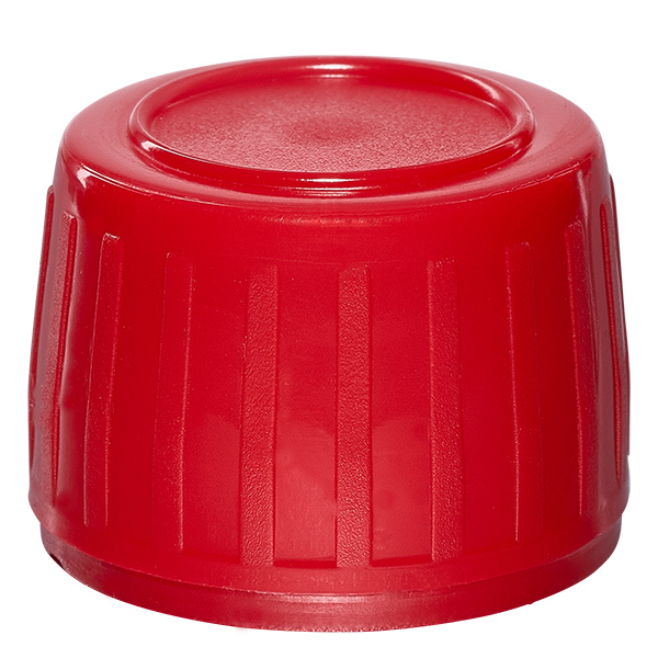Tapón de rosca rojo con anillo de seguridad PP28 ApoGlas Tapón de rosca rojo con anillo de seguridad PP28 ApoGlas