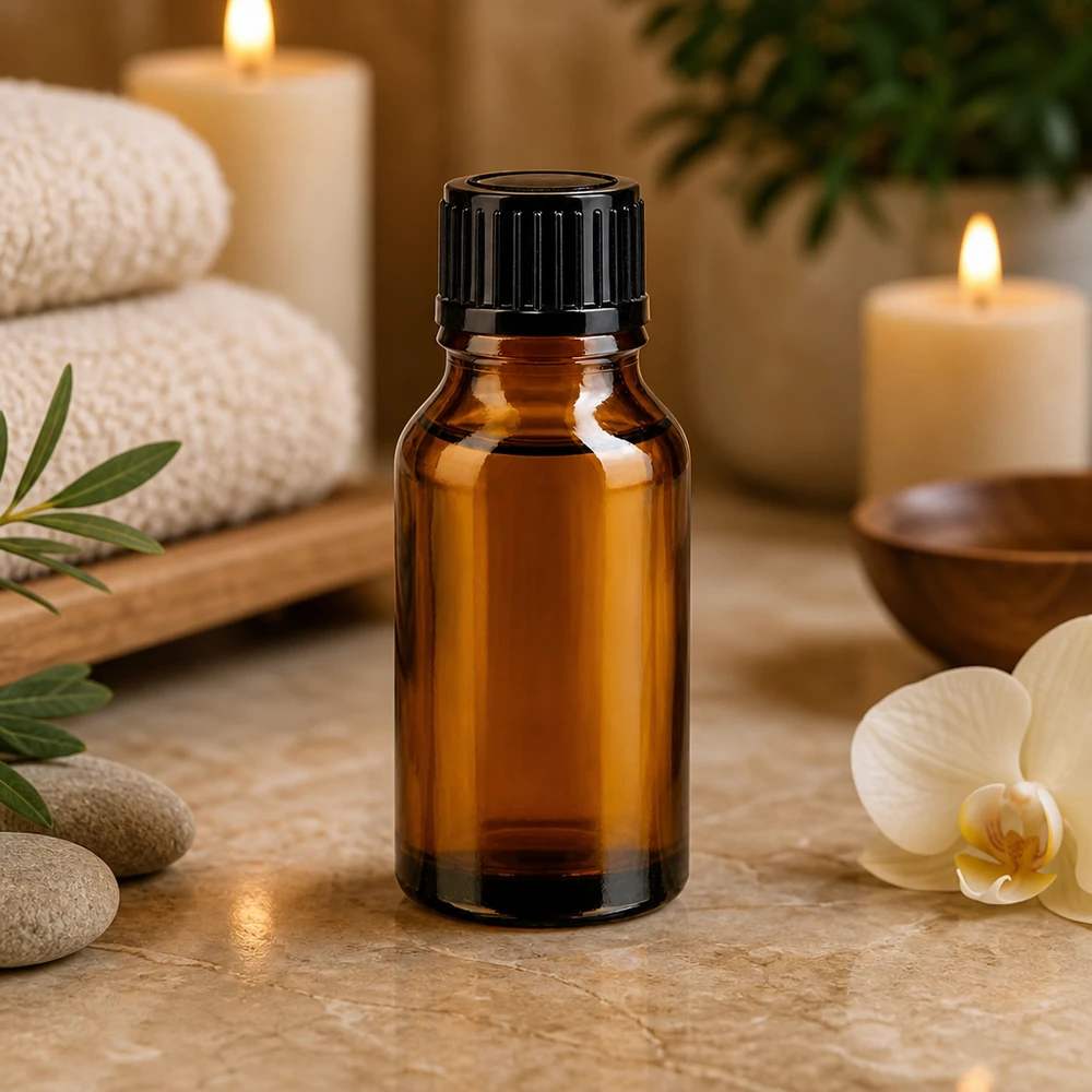 Frasco con protección contra la luz de 15 ml con gotero de precisión de 1 mm para aceites esenciales y cosmética natural