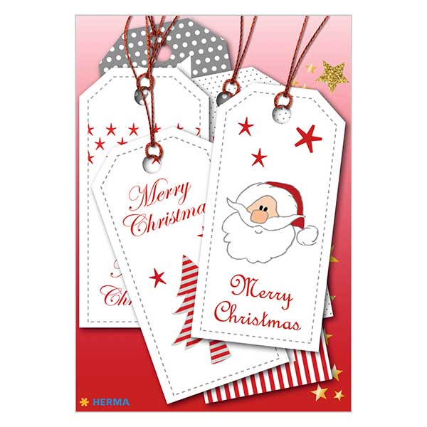 Colgante "XMAS" (6 piezas) con purpurina Colgante "XMAS" (6 piezas) con purpurina