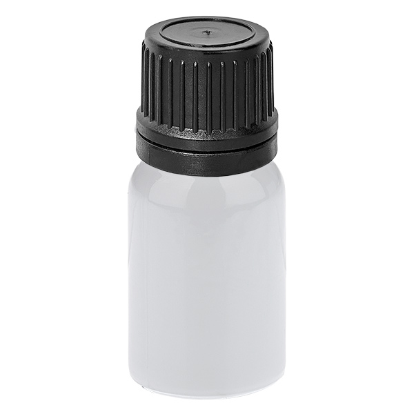 Frasco cuentagotas de 5 ml, 1 mm, negro, cierre de seguridad WhiteLine UT18/5