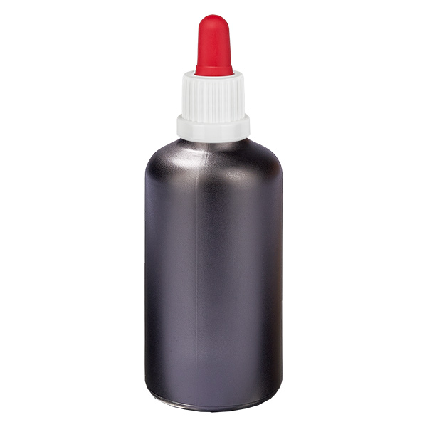 Frasco pipeta 100ml blanco/rojo cierre inviolable BlackLine UT18/100 Frasco pipeta 100ml blanco/rojo cierre inviolable BlackLine UT18/100