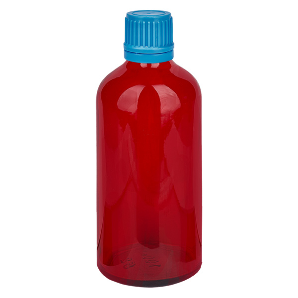 Frasco de 100 ml con tapón de rosca de 11 mm azul RedLine UT18/100 Frasco de 100 ml con tapón de rosca de 11 mm azul RedLine UT18/100