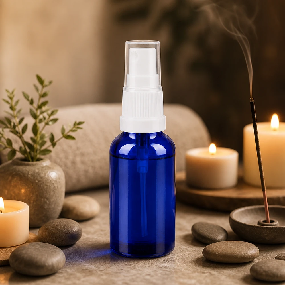 Frasco pulverizador 30ml blanco/transparente tapón estándar BlueLine UT18/30 Pulverizador compacto de 30 ml con cabezal transparente para aplicaciones versátiles